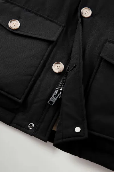 Bunda Woolrich Arctic Detachable Fur Parka Black
