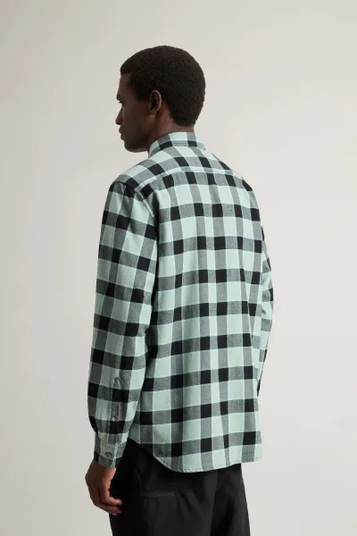 Košeľa Woolrich Light Flannel Check Shirt Sage Check