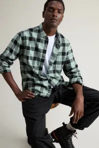 Košeľa Woolrich Light Flannel Check Shirt Sage Check