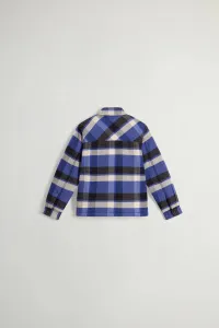 Bunda Woolrich Heavy Cotton Flannel Overshirt Royal Check