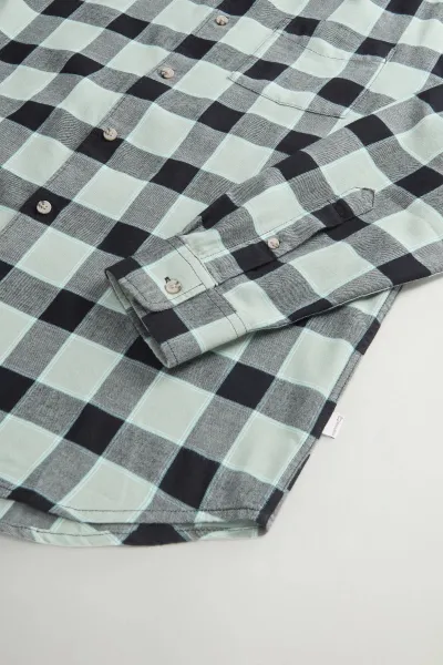 Košeľa Woolrich Light Flannel Check Shirt Sage Check