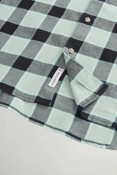 Košeľa Woolrich Light Flannel Check Shirt Sage Check
