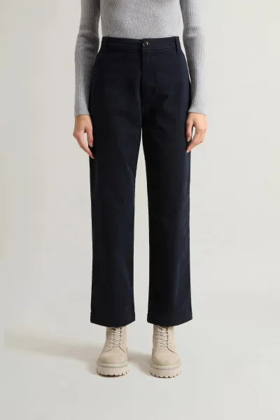Nohavice Woolrich Classic Stretch Twill Pant Melton Blue