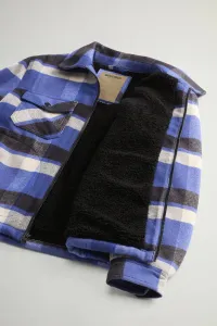 Bunda Woolrich Heavy Cotton Flannel Overshirt Royal Check