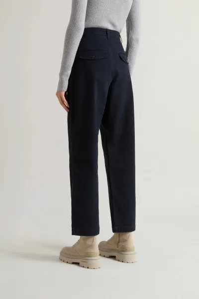 Nohavice Woolrich Classic Stretch Twill Pant Melton Blue