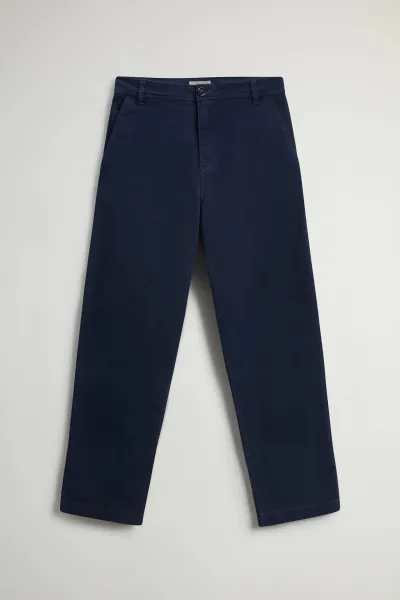 Nohavice Woolrich Classic Stretch Twill Pant Melton Blue