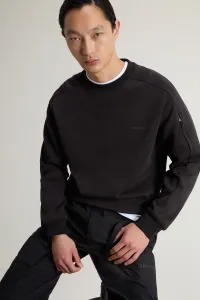 Mikina Woolrich Tech Crewneck Black