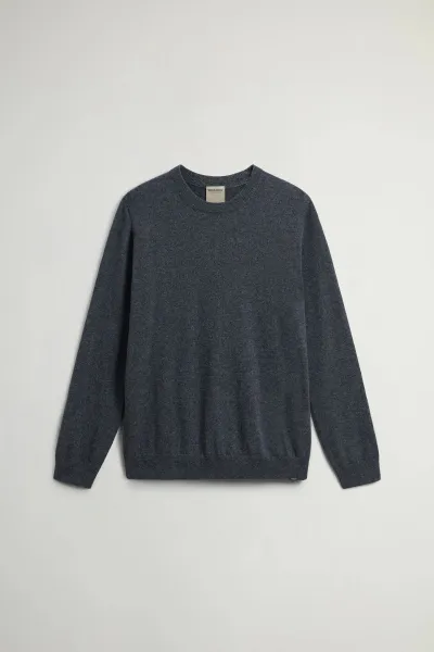 Sveter Woolrich Cashmere Crewneck Charcoal Melange
