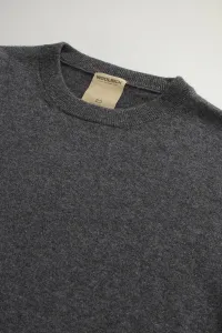Sveter Woolrich Cashmere Crewneck Charcoal Melange