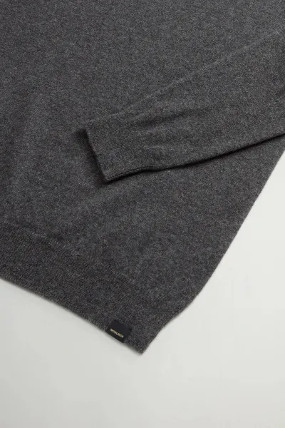Sveter Woolrich Cashmere Crewneck Charcoal Melange