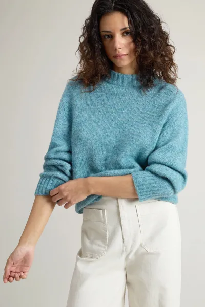 Sveter Woolrich Baby Alpaca Crewneck Citadel