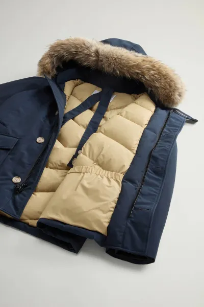 Bunda Woolrich Arctic Detachable Fur Anorak Melton Blue