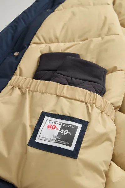 Bunda Woolrich Arctic Detachable Fur Anorak Melton Blue