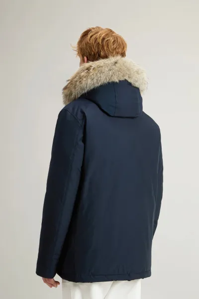 Bunda Woolrich Arctic Detachable Fur Anorak Melton Blue