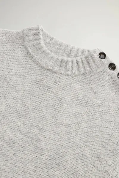 Sveter Woolrich Baby Alpaca Crewneck Grey Melange