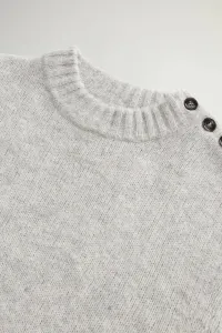 Sveter Woolrich Baby Alpaca Crewneck Grey Melange