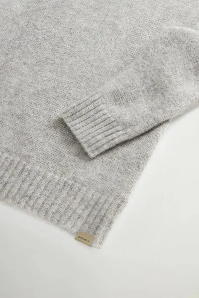 Sveter Woolrich Baby Alpaca Crewneck Grey Melange