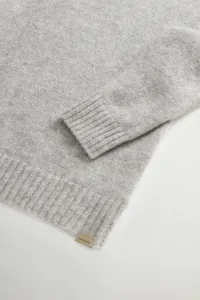 Sveter Woolrich Baby Alpaca Crewneck Grey Melange