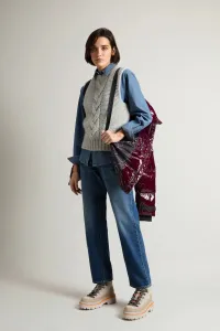 Vesta Woolrich Cable Vest Grey Melange