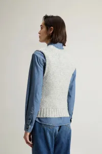 Vesta Woolrich Cable Vest Grey Melange