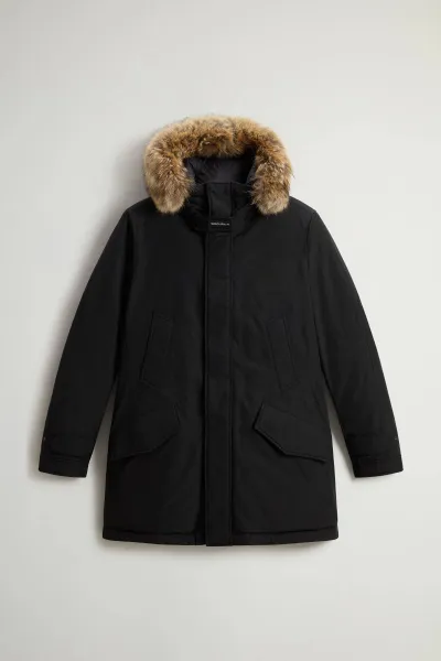 Bunda Woolrich Polar High Collar Fur Parka Black