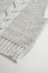 Vesta Woolrich Cable Vest Grey Melange