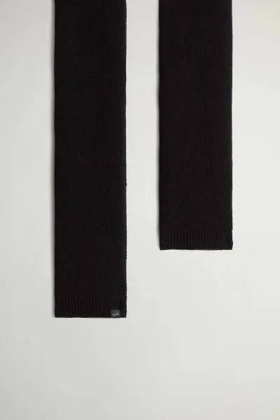 Šál Woolrich Knitted Scarf Black