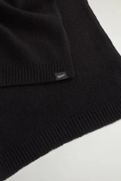 Šál Woolrich Knitted Scarf Black