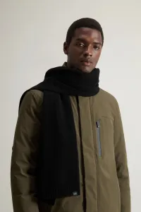 Šál Woolrich Knitted Scarf Black