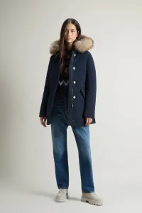 Bunda Woolrich Luxury Arctic Raccoon Parka Melton Blue