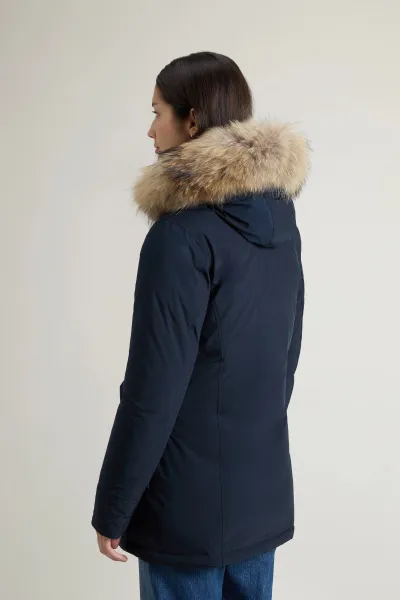 Bunda Woolrich Luxury Arctic Raccoon Parka Melton Blue