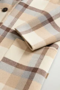 Kabát Woolrich Yarn Dyed Coat Cream Check