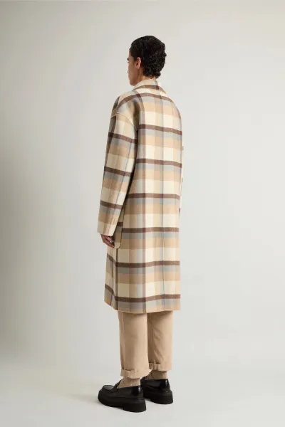 Kabát Woolrich Yarn Dyed Coat Cream Check