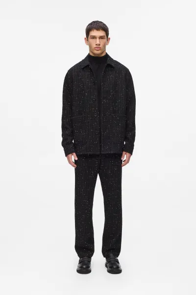 Nohavice Karl Lagerfeld Boucle Pants Black