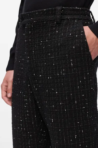 Nohavice Karl Lagerfeld Boucle Pants Black
