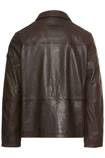 Bunda Camel Active Leather Blouson Brown