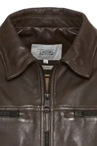 Bunda Camel Active Leather Blouson Brown