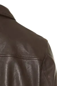 Bunda Camel Active Leather Blouson Brown