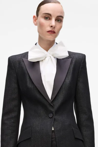 Sako Karl Lagerfeld Metallic Blazer Black