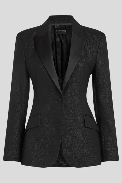 Sako Karl Lagerfeld Metallic Blazer Black