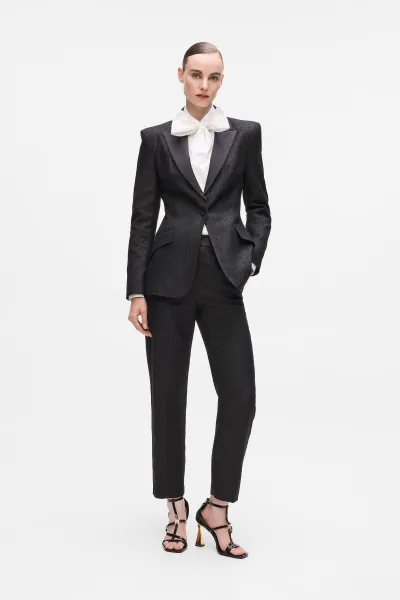 Sako Karl Lagerfeld Metallic Blazer Black