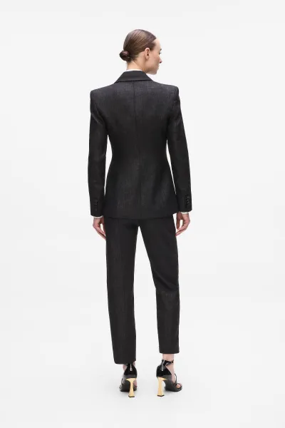 Sako Karl Lagerfeld Metallic Blazer Black
