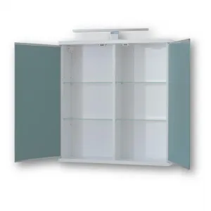 HOPA - Vrchný zrkadlová skrinka ARLES s LED osvetlením - Rozmery skriniek - 60 × 64 × 15 cm OLNARL60