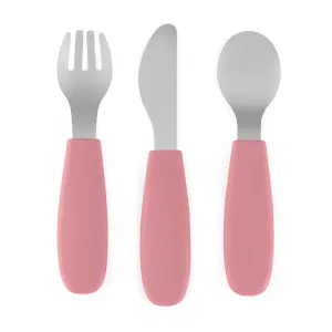PETITE&MARS Sada príborov s nerezovej ocele Take&Match Dusty Rose 12m+