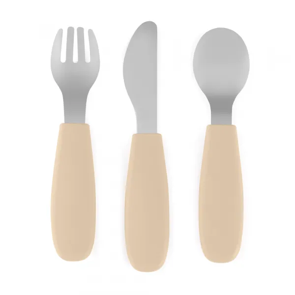 PETITE&MARS Sada príborov s nerezovej ocele Take&Match Desert Sand 12m+
