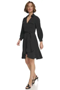 Šaty Dkny Balloon Sleeve Dress Black