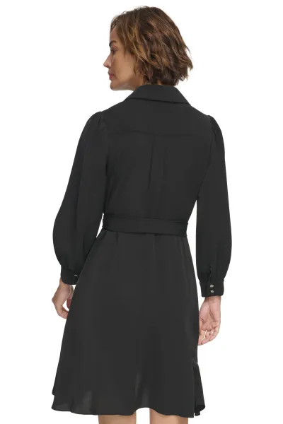 Šaty Dkny Balloon Sleeve Dress Black