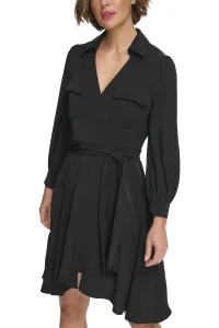 Šaty Dkny Balloon Sleeve Dress Black