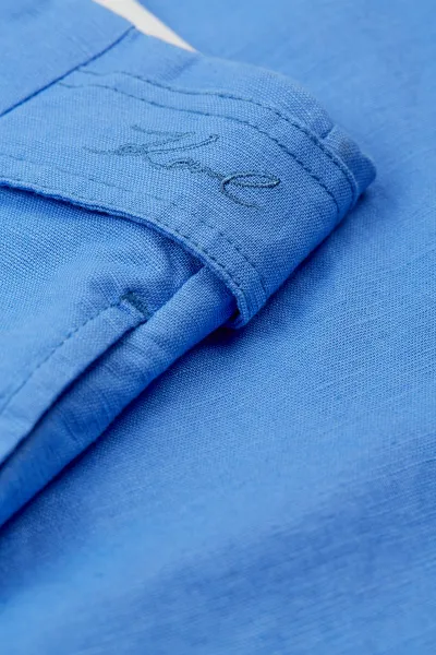 Šortky Karl Lagerfeld Linen Blend Shorts Ultramarine