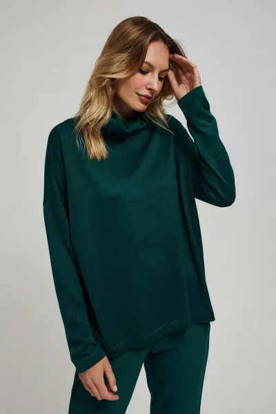 Marisse Blouse With A Loose Turtleneck